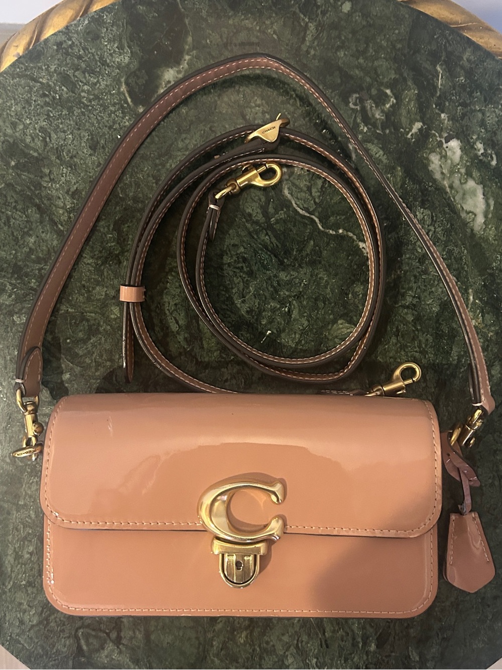 Coach Studio Baguette Patent Leather